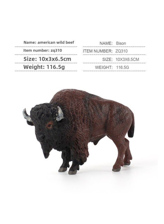 Realistic Animal Plant Simulation Models Toy For Children's Play-Color:ZQ310 American Bison 116.5G