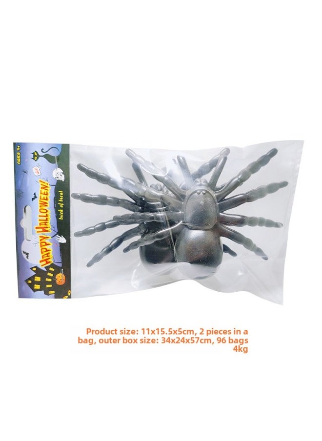 Halloween Black Bar Haunted House Outdoor Decorative Props Simulation Spider Model Reptile-Color:8806 Gem Spider Ring