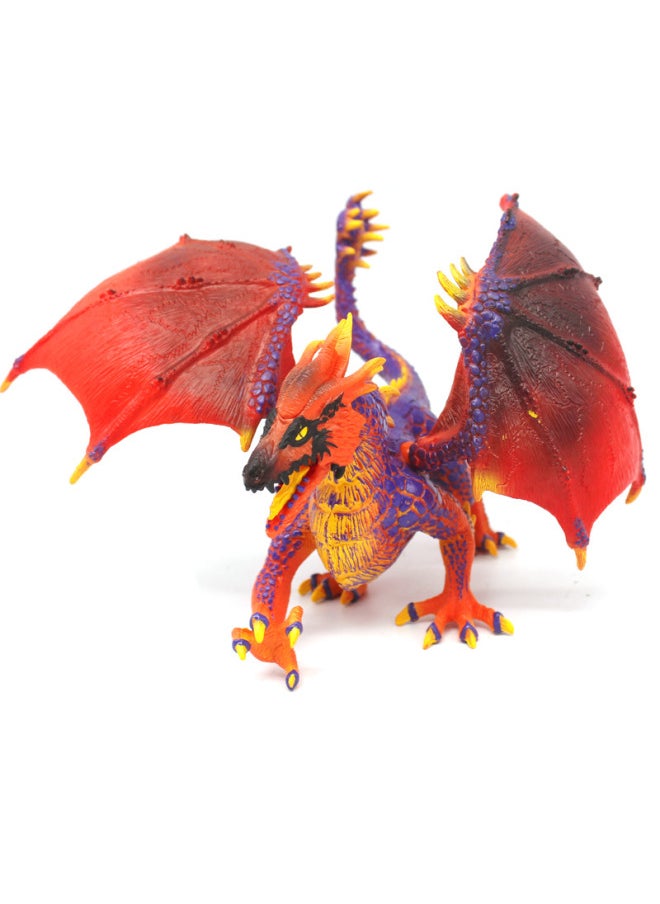 Simulation Animal Model Oriental Western God Beast Ice Dragon Lava Dragon Night Dragon Hunting Battle Dragon  Dragon Ornaments-Color:152 Silver Dragon (130g)