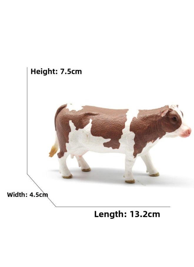 Animal Model Special For Teaching And Education Animal Model Kangaroo Elephant Lion Tiger Deer Ostrich Wolf-Color:4105 Simmental (164g)
