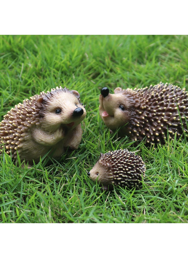 Children's Cognitive Simulation Wild Animal Model Toy Jungle Thorn Group Hedgehog Mouse Burr Stealing Melon Badger Hedgehog Ornaments-Color:6 Mini Arctic Animals + Igloo (7 Models Suit In Total)