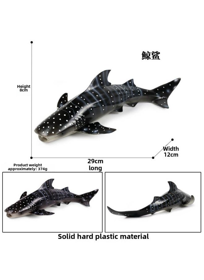 Simulation Cognitive Shark Marine Life Model Great White Shark Megalodon Squid Blue Whale Killer Shark Crab Animal Toy-Color:Whale Shark