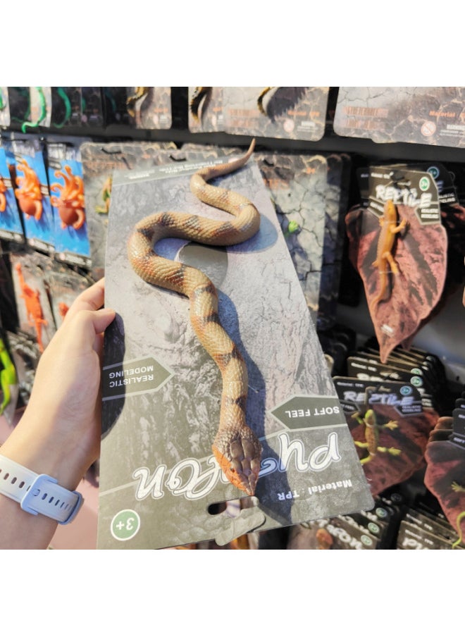 Simulation Animal Scary Trick Soft Glue Big Spider Snake Animal Model Crawling Boy Funny-Color:Bamboo Green