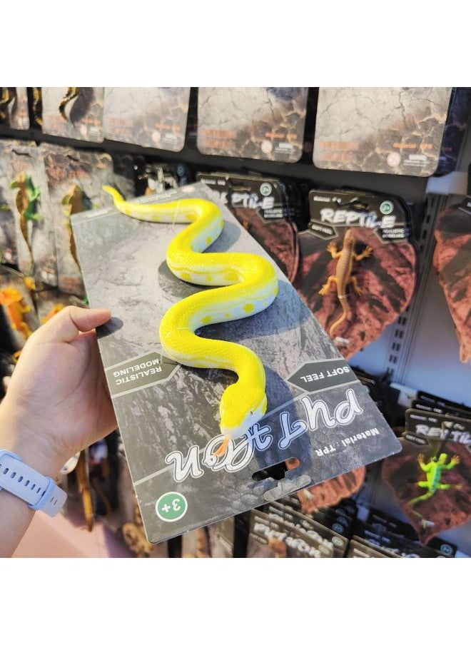Simulation Animal Scary Trick Soft Glue Big Spider Snake Animal Model Crawling Boy Funny-Color:Bamboo Green