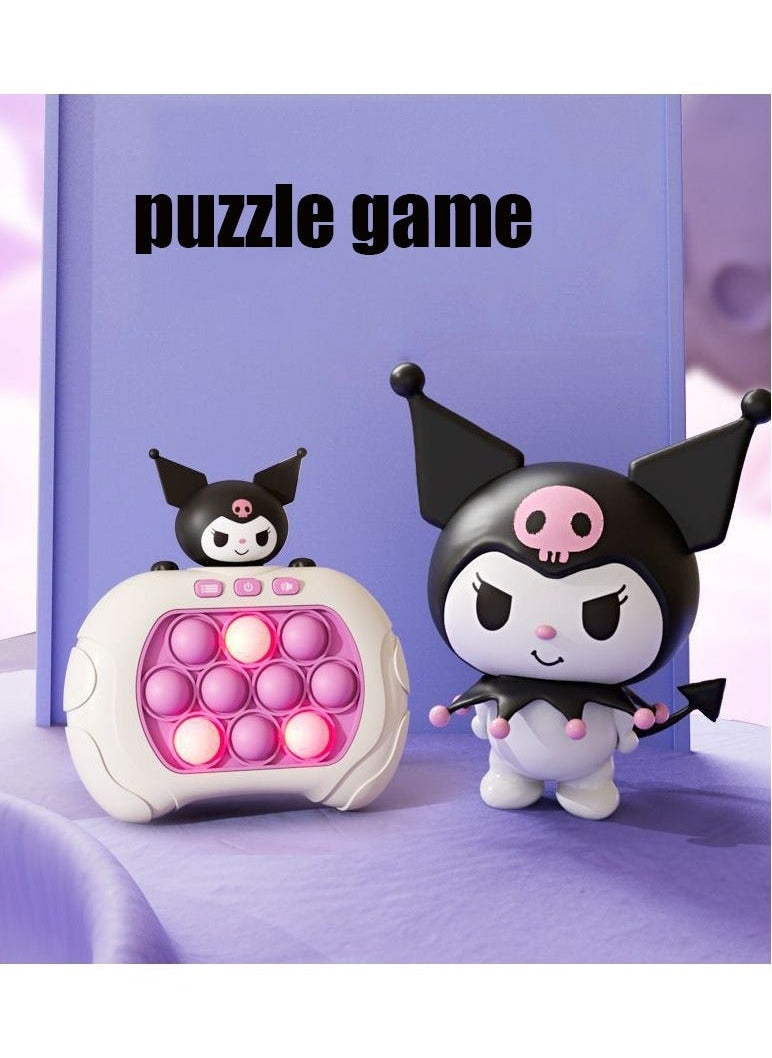 Electronic Quick Push Light Up Pop Game Fidget Toys for Adults and Kids with Lanyard,Puzzle Machine Bubble Sensory Toy Birthday Gifts