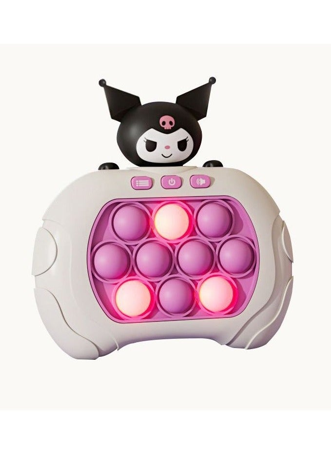 Electronic Quick Push Light Up Pop Game Fidget Toys for Adults and Kids with Lanyard,Puzzle Machine Bubble Sensory Toy Birthday Gifts