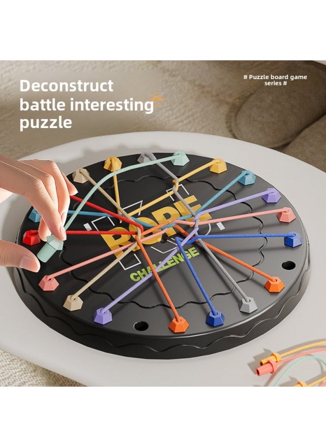 Rope-lifting Battle Challenge Board Game Toys Children's Educational Logic Thinking Development Mindset Parent-child Interaction-Color:Small Deconstring Battle