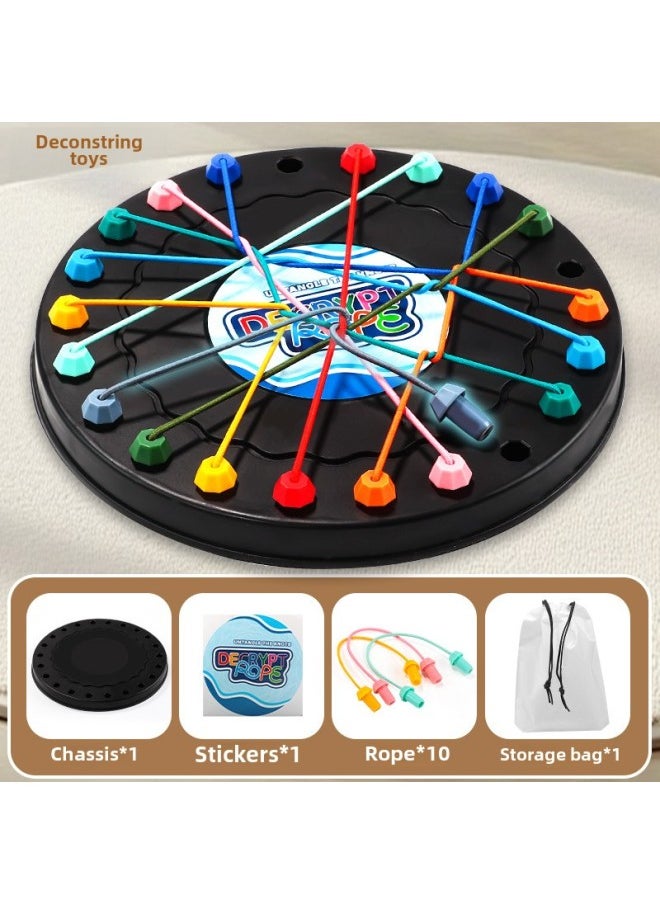 Rope-lifting Battle Challenge Board Game Toys Children's Educational Logic Thinking Development Mindset Parent-child Interaction-Color:Small Deconstring Battle