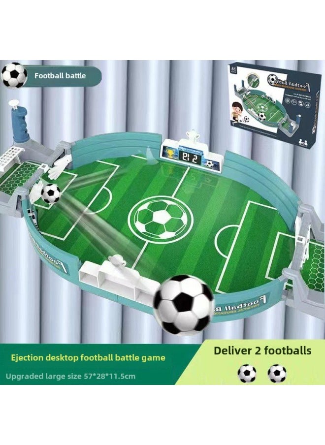 Children's Double Battle Table Soccer Parent-Child Interactive Educational Board Game 3-6 Years Old Boys' Toys Board Game-Colour:Table Football (large Size) 2 Balls English Color Box