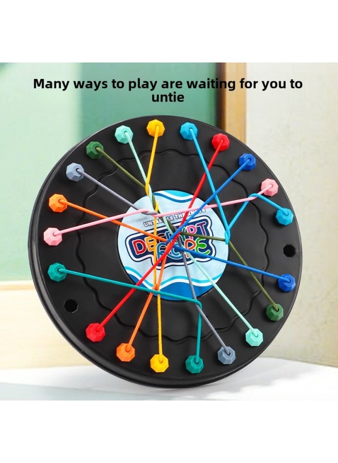 Rope-lifting Big Battle Challenges Board Games Toys Children's Educational Logical Thinking Parent-child Interaction Development Concentration-Color:22*20 Chain Chess