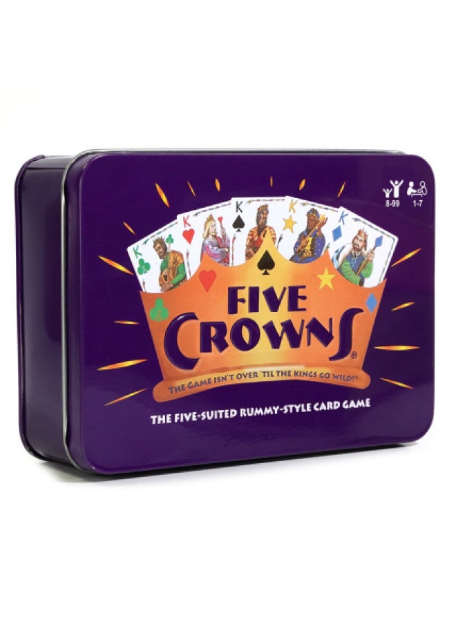 English Chess And Card FIVE CROWNS Crown Board Game Card Quiddler Magician Game Toy-Color:five Crowns Five Crown Iron Box