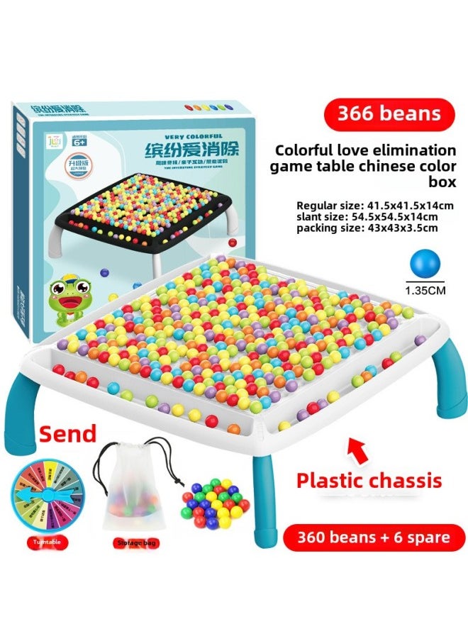 Rainbow Xiaoxiaole Parent-child Interactive Board Game Children's Contraption Concentration Logic Training Intelligence-benefiting Happy Toys-Color: 366 Beads-game Table-rainbow Xiaoxiaole (plastic Chassis) 1024g