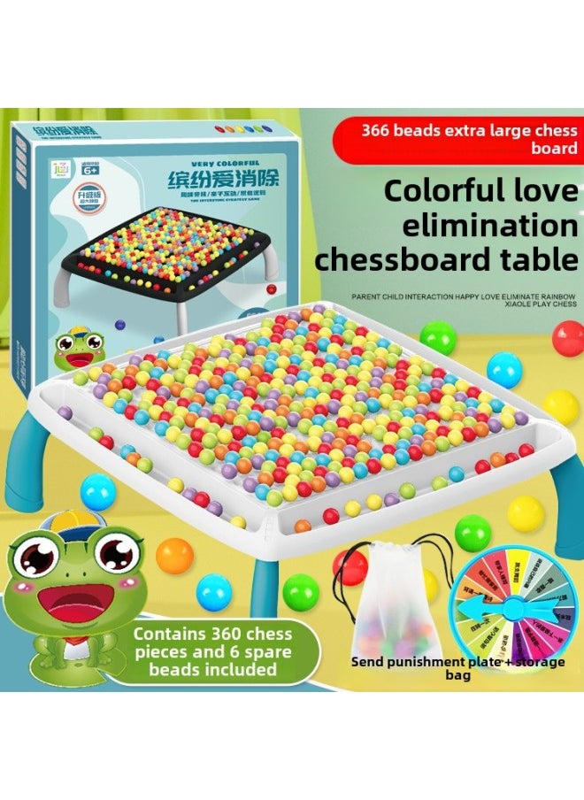 Rainbow Xiaoxiaole Parent-child Interactive Board Game Children's Contraption Concentration Logic Training Intelligence-benefiting Happy Toys-Color: 241 Beads-rainbow Xiaoxiaole (plastic Chassis) 543g