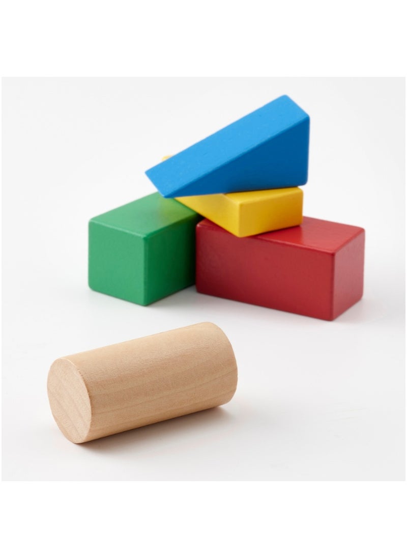 40-piece Wooden Building Block Set Multicolour