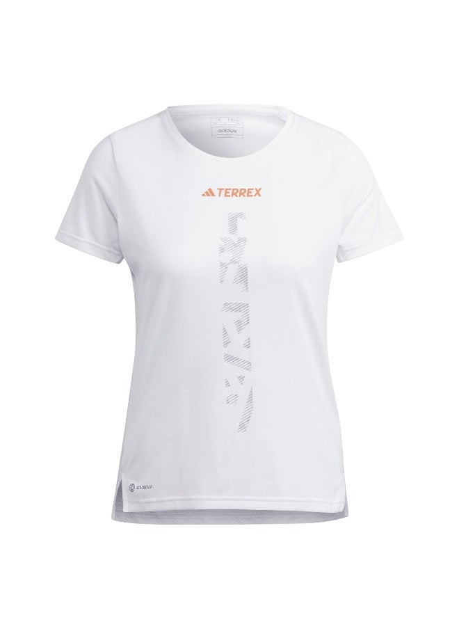Adidas Agr Shirt W White Trail Running Shirts For Women Xs