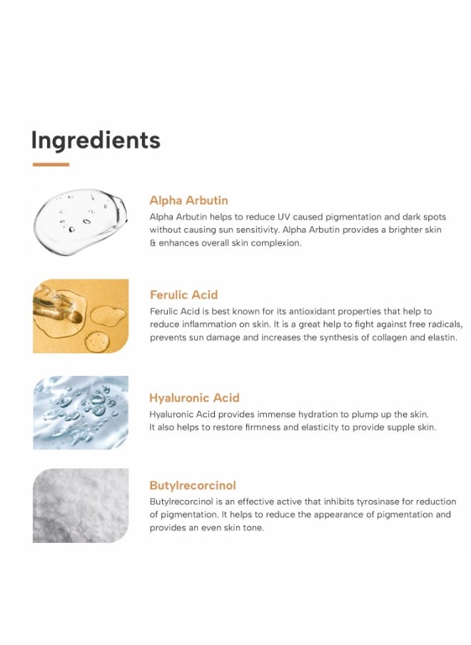 Alpha Arbutin 2% Serum | Best For Pigmentation & Dark Spots Reduction | Suitable To All Skin Types | For Both Men & Women | 30ml