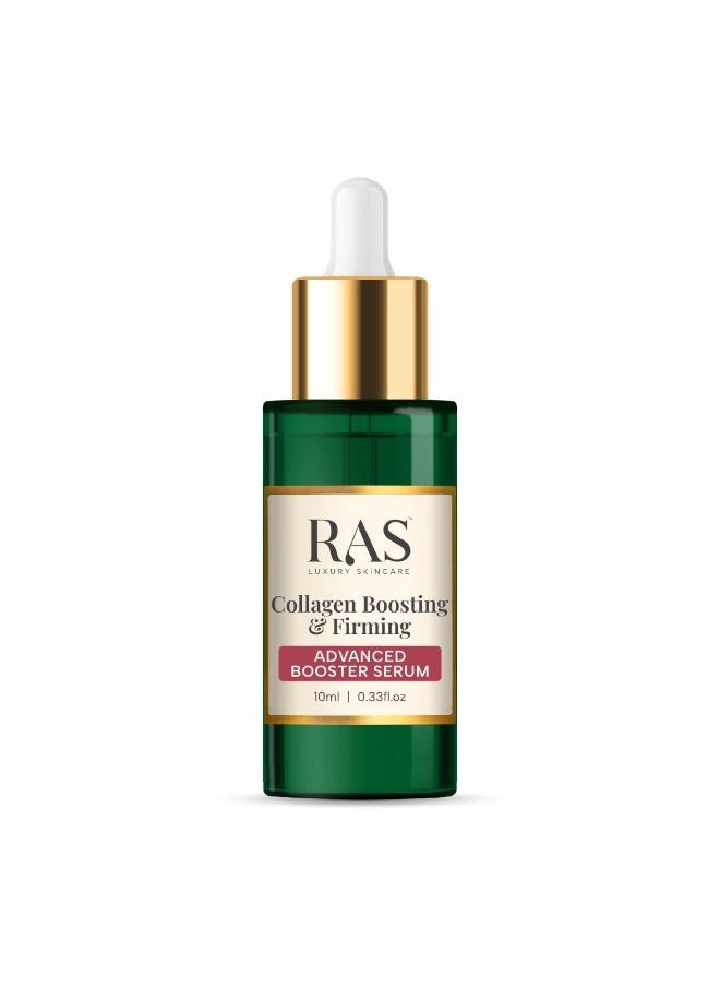 Luxury Oils Collagen Boosting & Firming Advanced Booster Serum for Collagen Production with 2% Copper Peptides, 2% Probiotics, 1% Octapeptides | Provides Intense Hydration & Elasticity, 10 ml