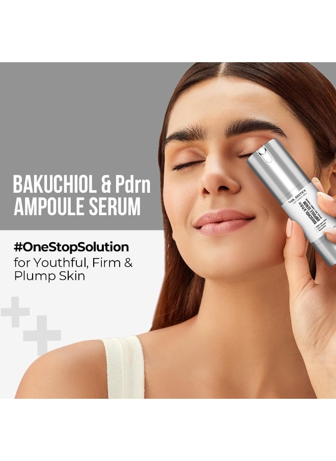 Bakuchiol & Pdrn Ampoule Serum | 3000 PPM PDRN, 0.1% Retinol | Firms & Plumps Skin | Reduces Fine Lines & Wrinkles | Improves Skin Texture | Non-Irritating | For Men & Women | All Skin Type | 30 ml