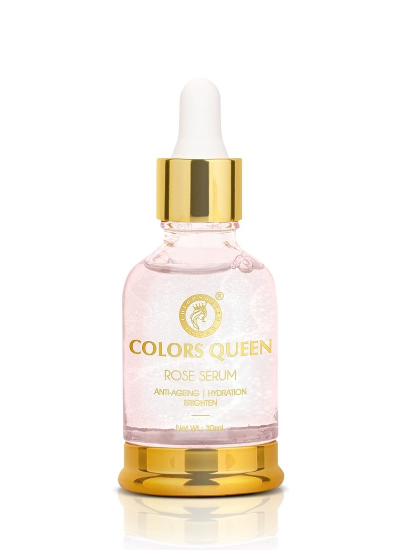Rose Face Serum 30ml Lightweight Non Greasy Niacinamide Anti Ageing Brightening Hydrating Glowing Skin All Skin Types