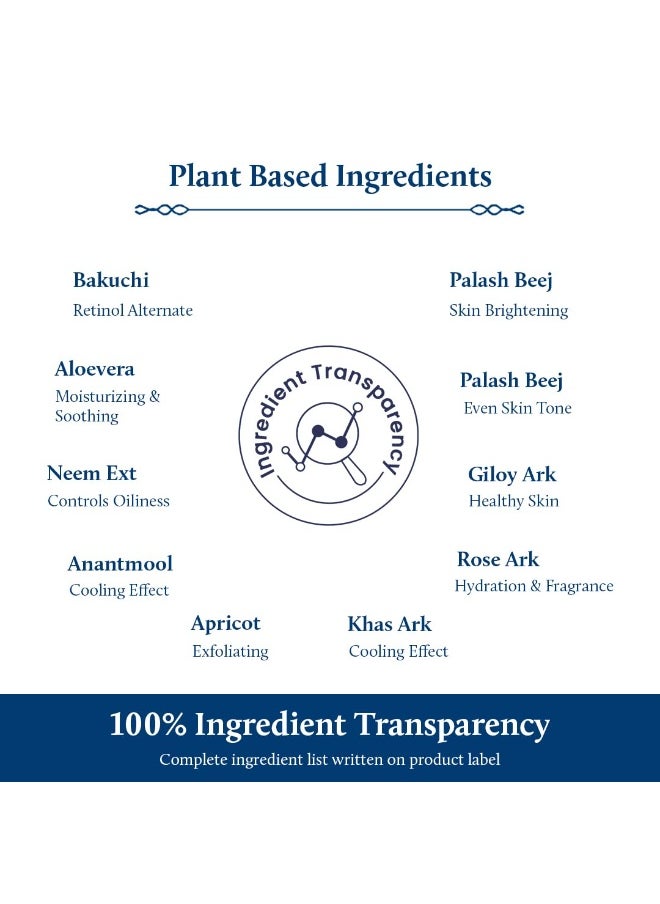 Bakuchi Anti Aging Serum for Fine Lines, Wrinkles & Dark Circles | Plant Based Alternate to Retinol Serum for Face | Oil Free Moisturizer Face Serum for Women & Men (10 Herbs, 30 ml)