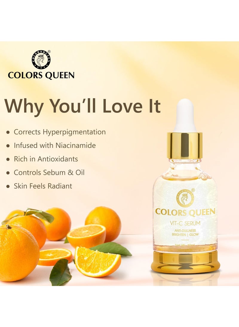 Vitamin C Face Serum 30ml Lightweight Non Greasy Niacinamide Anti Dullness Brightening Glowing Skin All Skin Types