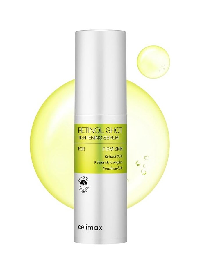 celimax The Vita A Retinol Shot Tightening Serum | with Pure Vitamin A Retinol, Peptide, Pore Minimizer, Wrinkles & Fine Lines, Firmer Skin, 30ml