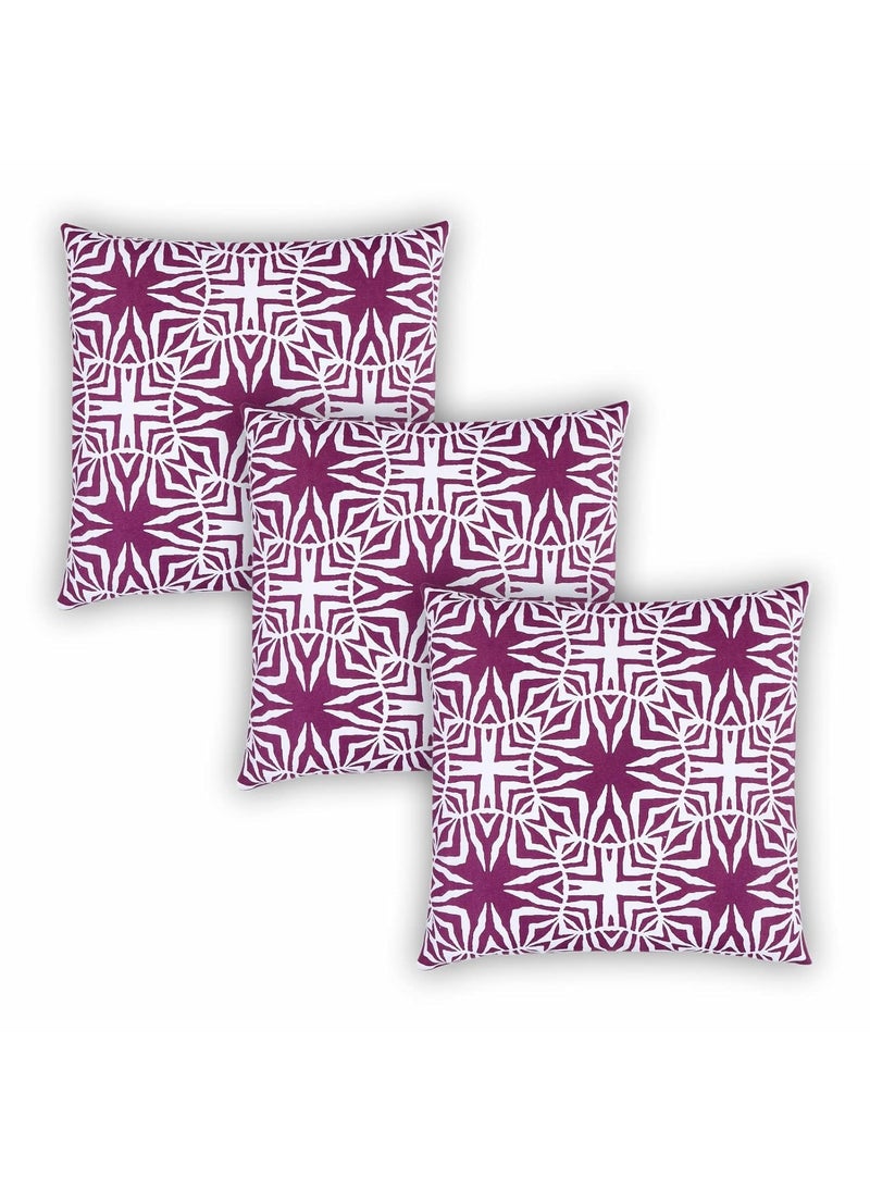 A A Fabrics Abstract Printed Cotton Cushion Cover Set 3 16X16 Slip Covers 16 Inch X 16 Inch Kushan Pillow Cover for Sofa Home Office Car Bedroom and Living Room