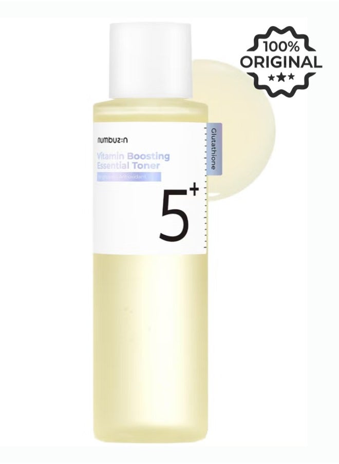Numbuzin No.5+ Vitamin Boosting Essential Toner - Niacinamide-Powered Toner for Hyperpigmentation Brightening, Antioxidant Protection, and Gentle Care 200ml