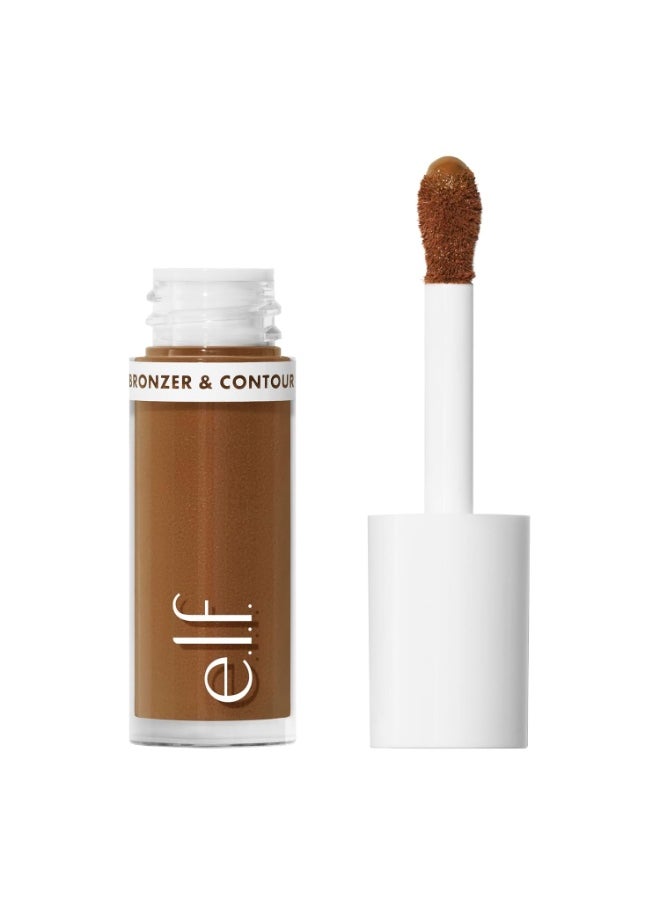e.l.f. Camo Liquid Bronzer & Contour, Silky Highly Pigmented Formula, Creates a Long-Lasting Bronzed Glow & Natural Look, Vegan & Cruelty-Free, 5 Medium