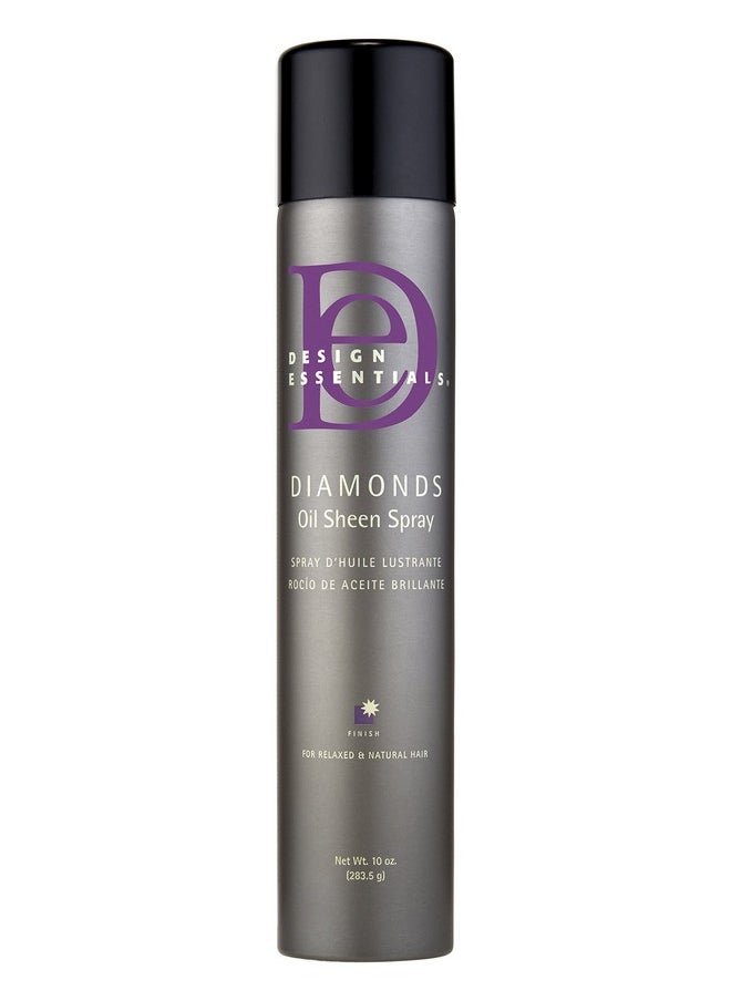 Design Essentials Diamonds Oil Sheen Spray for Relaxed & Natural Hair, Clear, 10 Oz