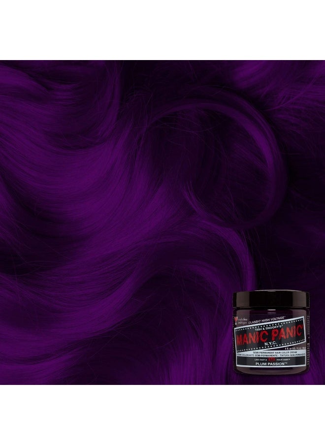 Classic Plum Passion Semi Permanent Hair Color - Warm Purple Hair Dye for Women & Men That Lasts 4-6 Weeks - Vegan, Ammonia & Cruelty-Free - Create & Mix Custom Shades (4oz)