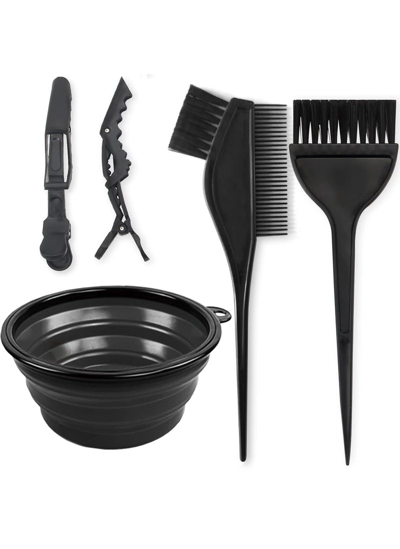 Yexixsr 5Pcs Professional Salon Hair Coloring Dyeing Kit, Hair Bleach Dit Hair Coloring Products with Hair Dye Brush, Hair Color Bowl, Hair Clips