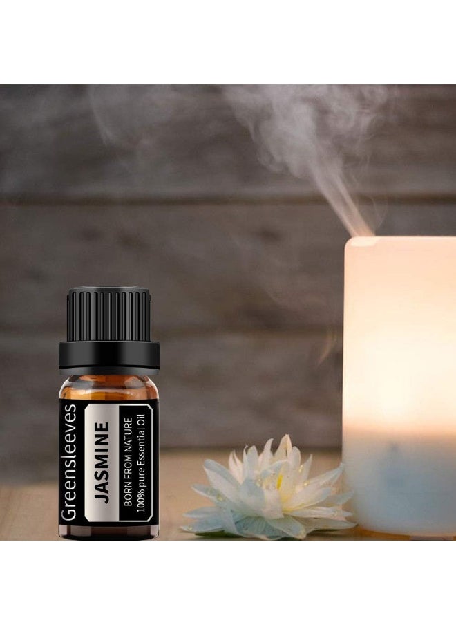 Jasmine Essential Oil for Diffuser, 100% Pure Organic Jasmine Aromatherapy Oil for Humidifiers, Perfume, Soap Making - 0.33 Fl Oz