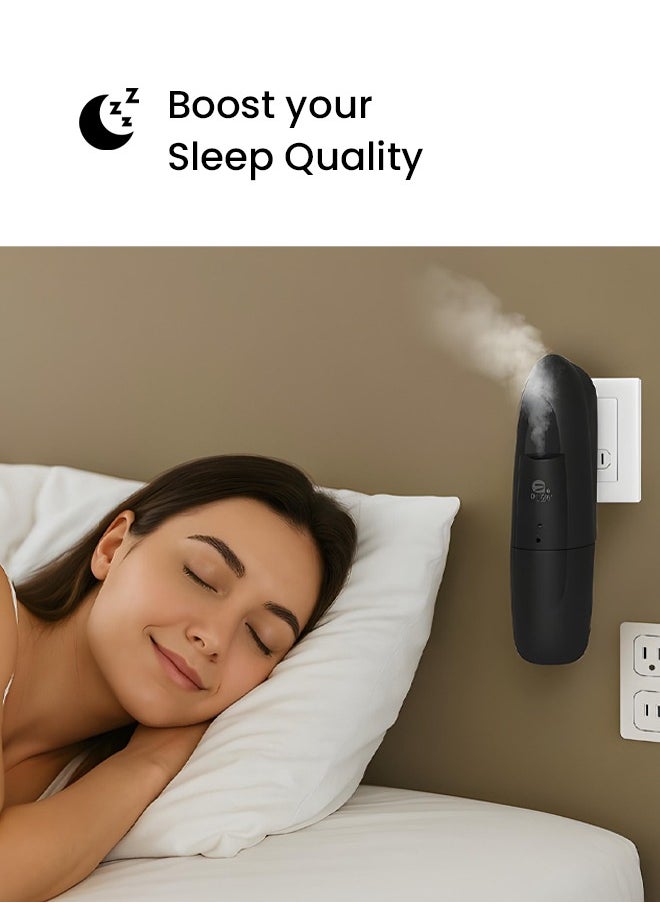 Dr. Zay Scent Wall Plug-in Aroma Diffuser | 100ml Capacity | Covers 100m³ | Waterless Essential Oil Air Plastic Freshener with Timer | Ideal for Home, Hotel, Toilet | CE/RoHS/FCC Certified (BLACK)