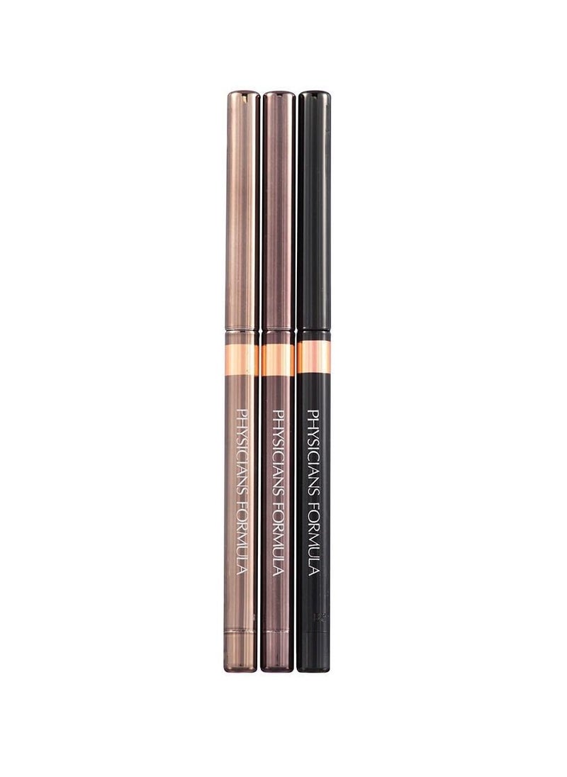 Shimmer Strips Custom Eye Enhancing Eyeliner Trio Set of 3 Eyeliners for a Natural Nude Look Long wearing Waterproof Formula for Sensitive Eyes and Contact Lens Wearers Brown