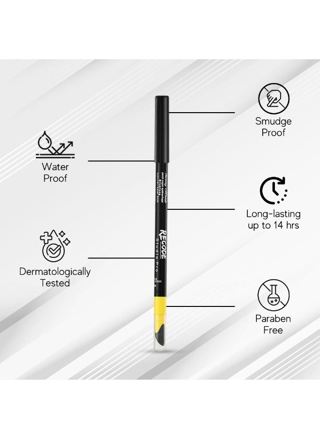 Turning Heads Crayon Gel Matte Eyeliner Kajal Pencil Smudger Long Lasting Waterproof Smudge Proof Black 1.2gm