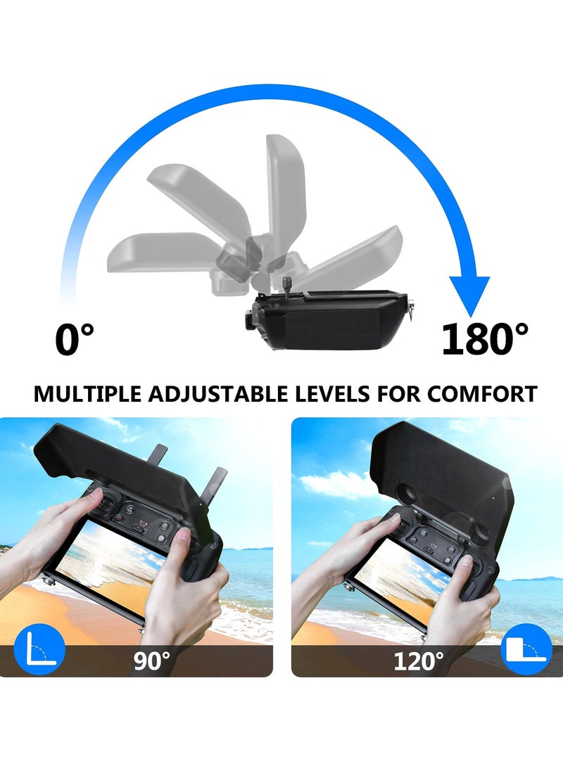 2 in1 Sun Hood Sunshade Joysticks Protector for DJI RC Pro Remote Controller, Full Screen Protection Compatible with DJI Mavic 3 Classic/Mavic 3/Mini 3 Pro/Air 2S Accessories