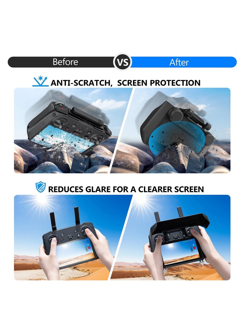 2 in1 Sun Hood Sunshade Joysticks Protector for DJI RC Pro Remote Controller, Full Screen Protection Compatible with DJI Mavic 3 Classic/Mavic 3/Mini 3 Pro/Air 2S Accessories
