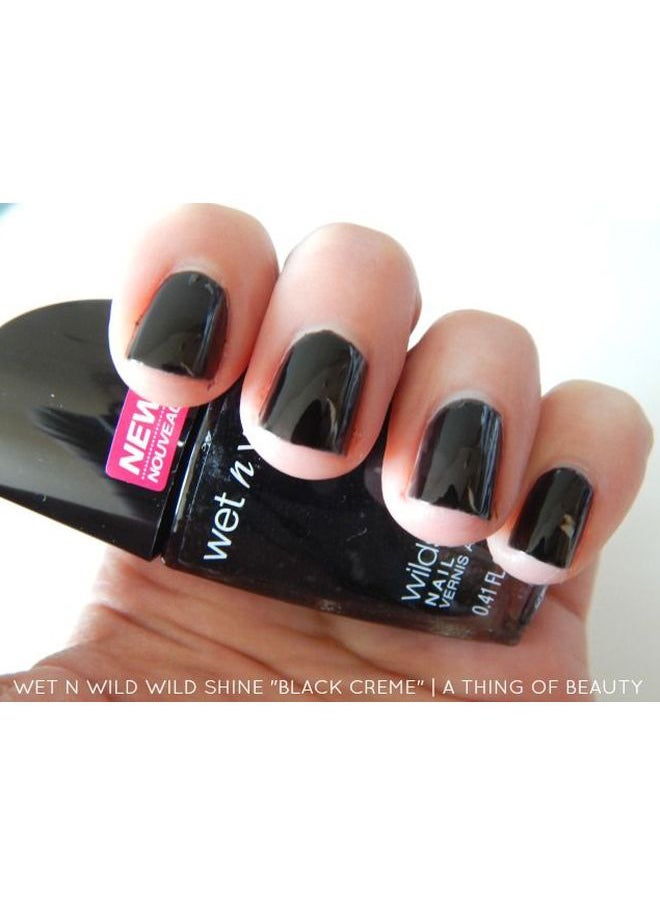 Shine Nail Color Black Cream