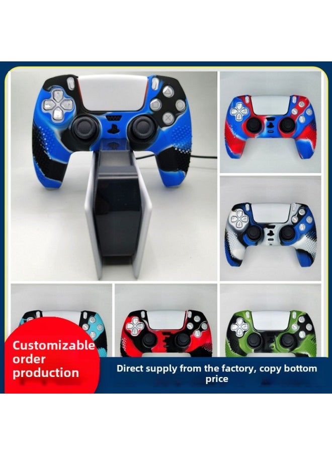 Suitable For Black Myth Wukong PS5 Game Handle Silicone Protective Cover With Non-slip Point Pure Mixed Color Camouflage Wireless-Product Color:Ps5 With Anti-slip Point Solid Color Mixed Color Camouflage-Model:18