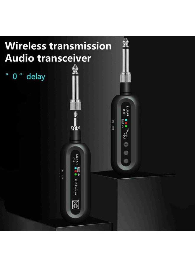 Electric Guitar Wireless Transmitter and Receiver UHF Real Time Transmission Transceiver for Wind Instrument Performance