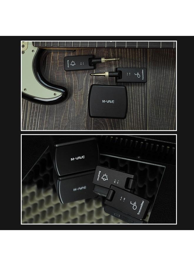 Wireless Transmit System Electric Guitar Receiver Transmitter Built in Battery with Charging Box 3.5mm 6.35mm Plug for Guitar Bass