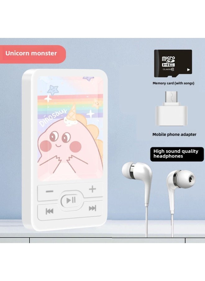 Students Listen To Songs Walkman High School Students Boys And Girls Mini Portable Sports Music Player-Body Color:A1 Unicorn-Memory Capacity:No External Speaker, 32g Can Store 8,000 Songs + 4-piece Set