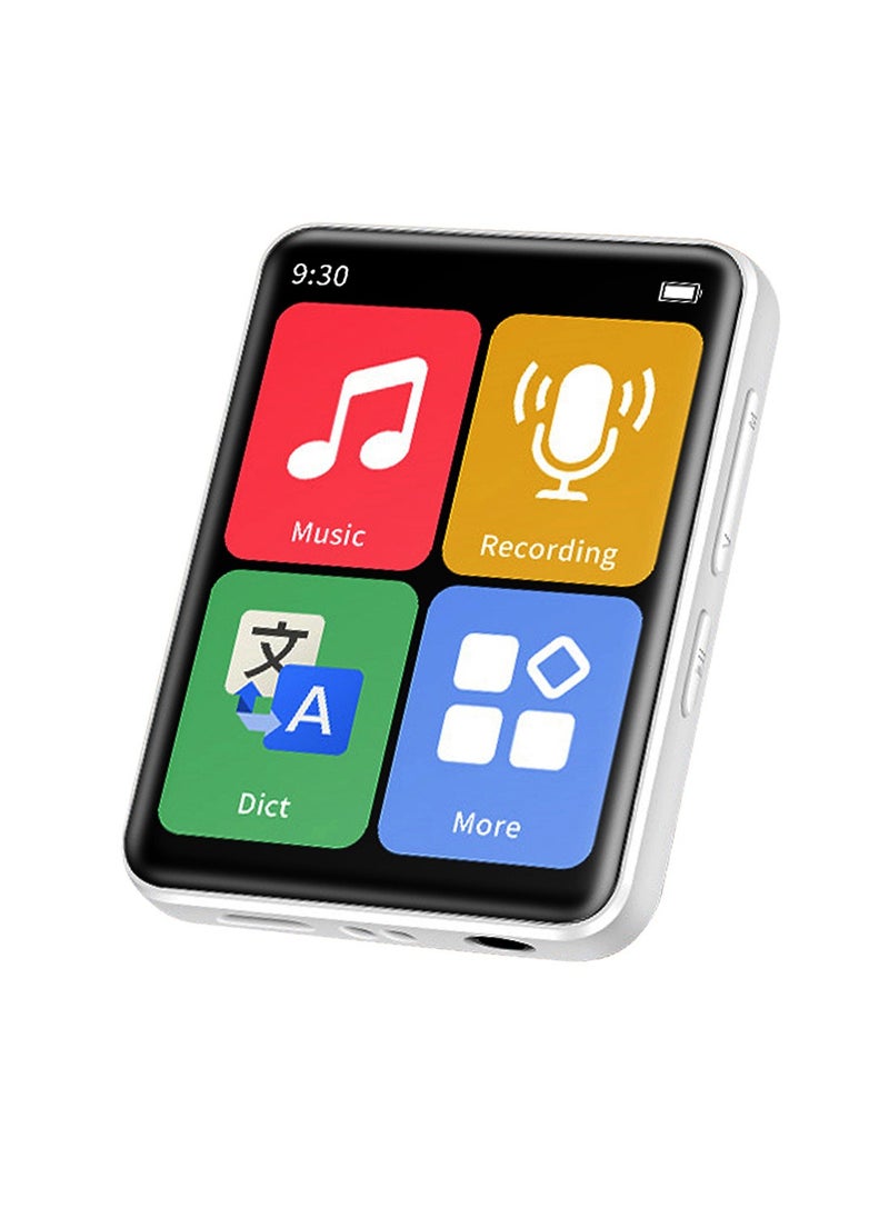 Pocket MP3/MP4 Music Player with Bluetooth Speaker – 2.0″ Full-Touch MP5 Portable Audio & Novel Reader, Includes 128GB TF Card