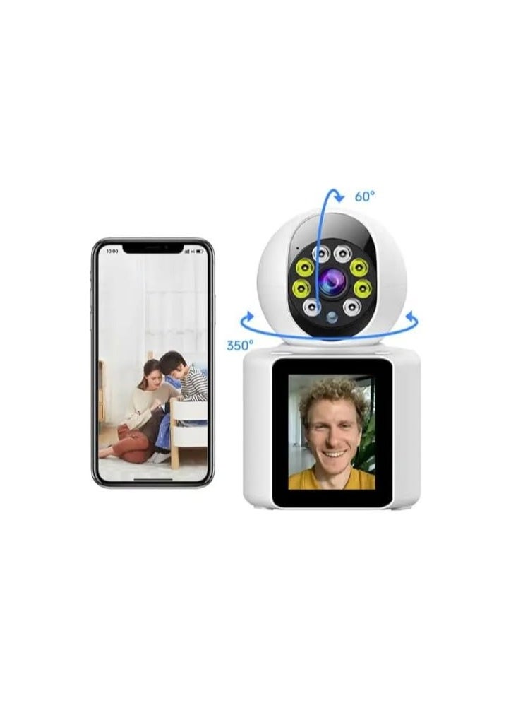 Two way video WiFi camera 1080P Video Calling WIFI HD Camera One-Click Video Calling Infrared Night Vision Video Baby Monitoring Camera, CCTV IP Camera Smart Auto Tracking Baby Monitor, Motion Detection Built-in Speaker