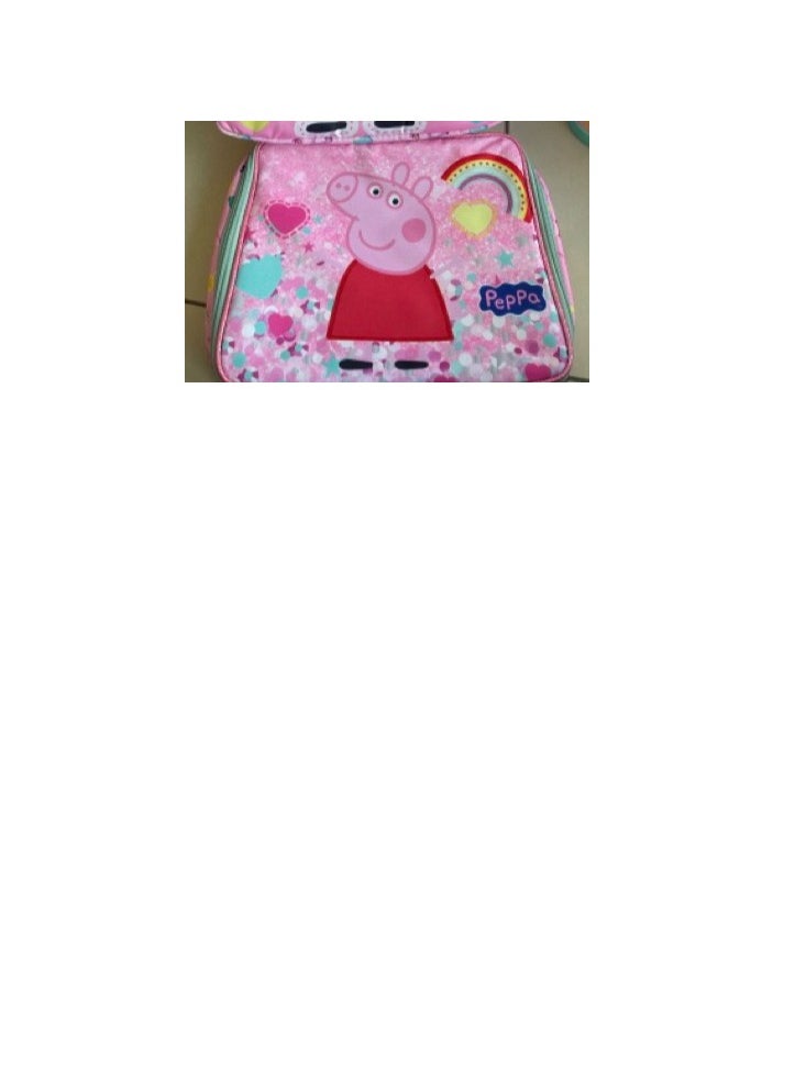 Peppa Pig Insulated lunch bag - Large Food Storage Tote with Adjustable Shoulder Strap, Portable Cooler Bag, Insulated Lunch Bag for Work