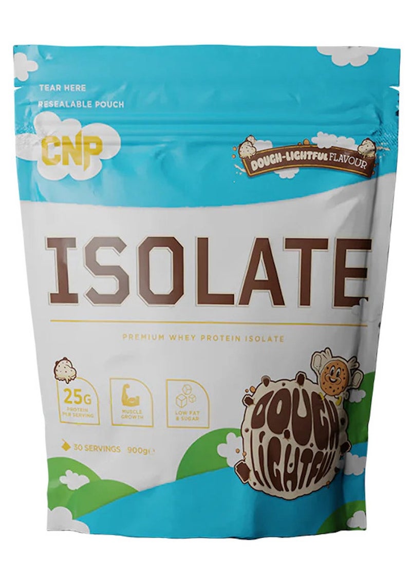 Isolate Premium Whey Protein Isolate 900g (Dough Lightful) 25g Protein Per Serving, Low fat & Sugar