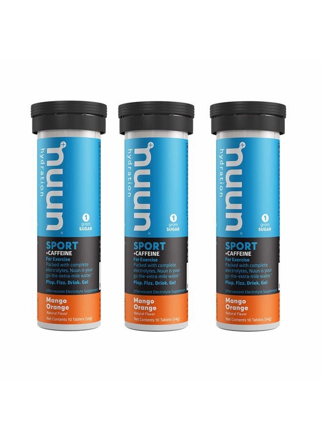Sport + Caffeine: Mango Orange Electrolyte Tablets (3 Tubes of 10 Tabs) 33