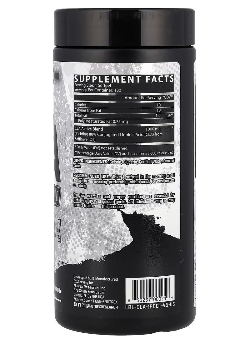Nutrex, CLA 1000, Support Metabolic, 180 SoftGels, 180 Servings