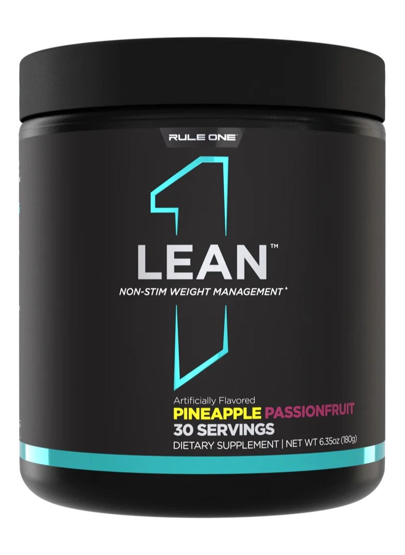 Rule 1 Lean, Non Stim Weight Management, Pineapple Passionfruit, 180g, 30 Servings